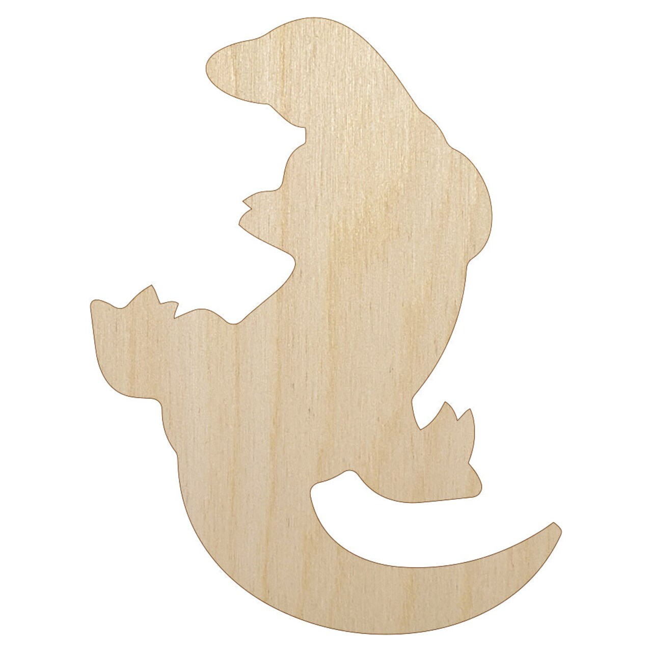 Komodo Dragon Solid Unfinished Wood Shape Piece Cutout for DIY Craft Projects